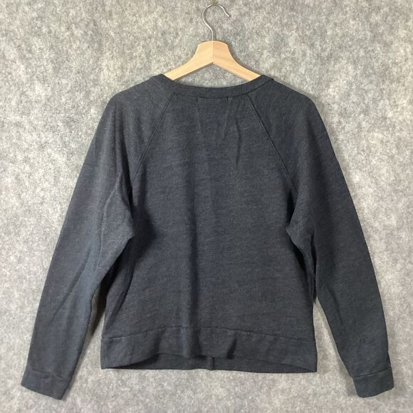 Stateside Women’s Medium Sweatshirt Crew Neck Charcoal Gray Pullover Casual Boho - Picture 2 of 13